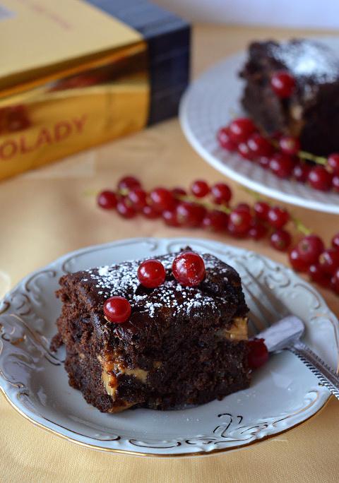 Bananowe brownie z kajmakiem