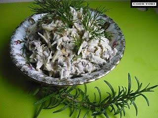 Sałatka piwna ser z cebulą