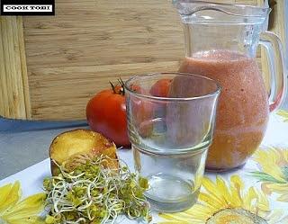 Koktajl z pomidora malinowego oczyszczający detox zdrowotny