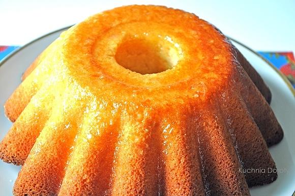 Babka cytrynowa z syropem jogurtowa wilgotna