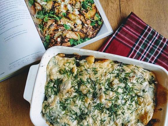 Ziemniaki z grzybami pieczone al forno