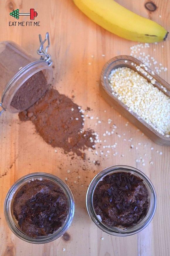Deser jaglany z nutellą bez cukru laktozy i glutenu