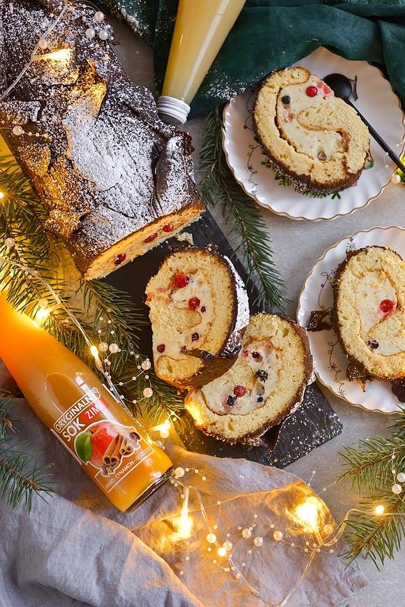 Rolada biszkoptowa na święta bożego narodzenia
