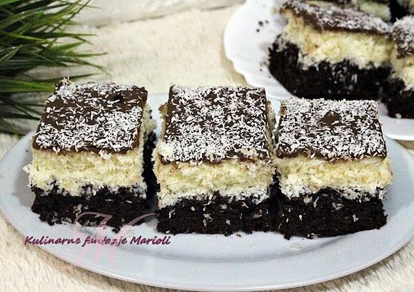 Ciasto kokosowe bounty z frułmik