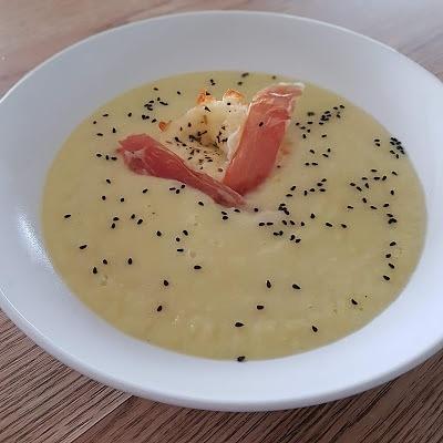 Krem pietruszkowo-porowy z gruszką