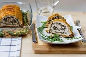 Rolada z kurczaka z pieczarkami
