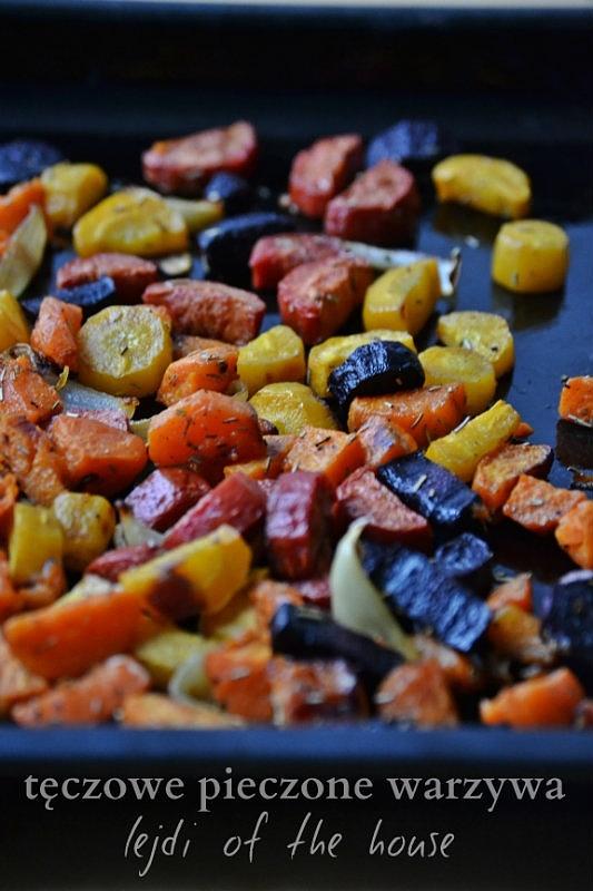Tęczowe pieczone warzywa
