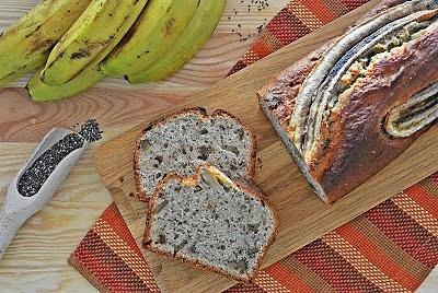 Chlebek bananowy z orzechami włoskimi i nasionami chia