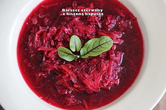 Barszcz czerwony z kiszoną kapustą