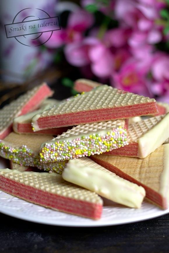 Wafle z galaretką