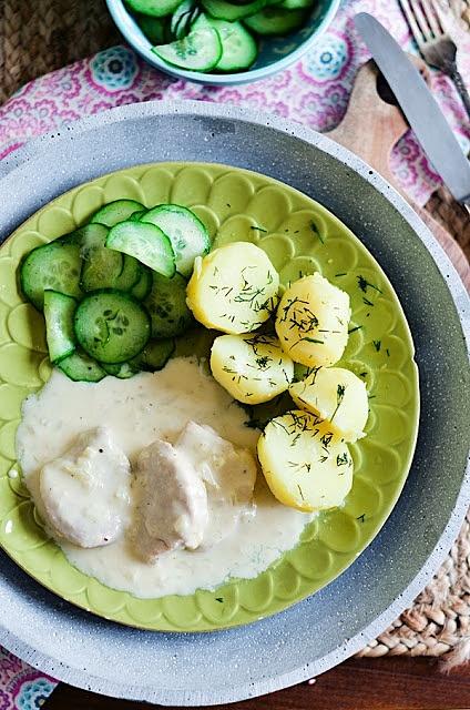 Polędwiczka w sosie chrzanowym