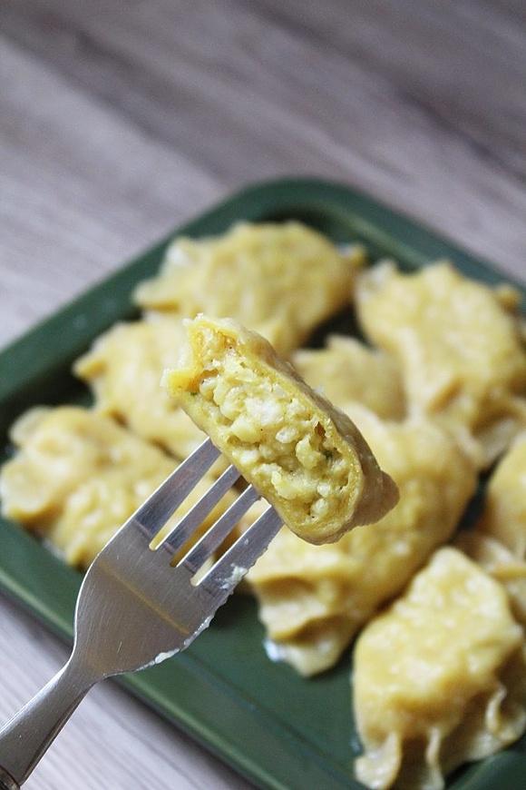 Ruskie pierogi z kaszą jaglaną