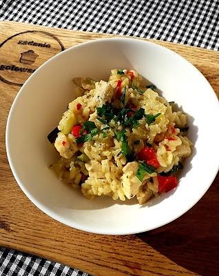 Risotto z kurczakiem i cukinią