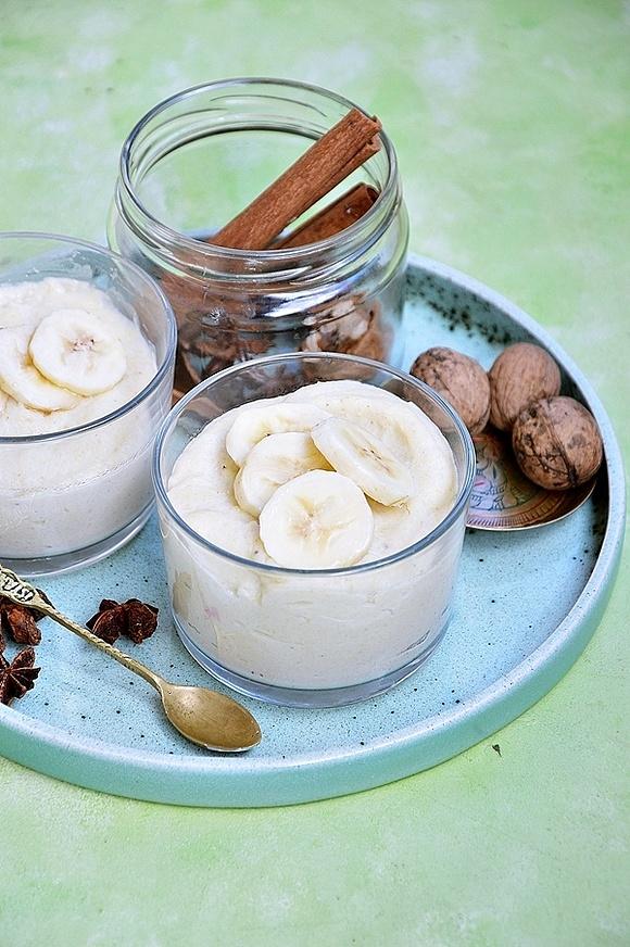Bananowy budyń jaglany