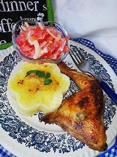 Ćwiartki z kurczaka smażone i pieczone
