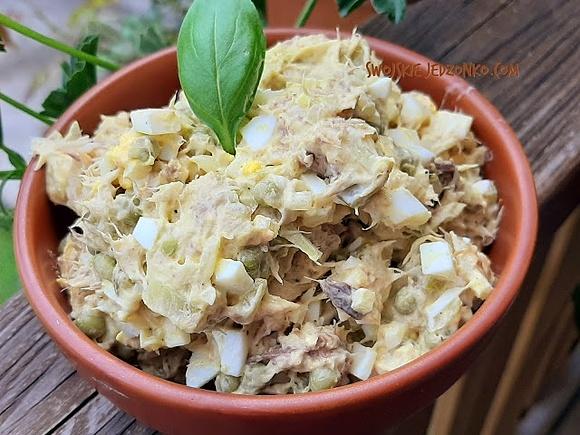 Pasta z makreli z groszkiem i majonezem