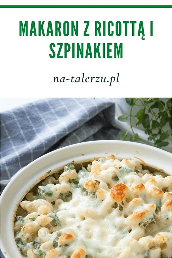 Makaron z ricottą i szpinakiem