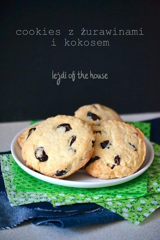 Cookies z żurawinami i kokosem