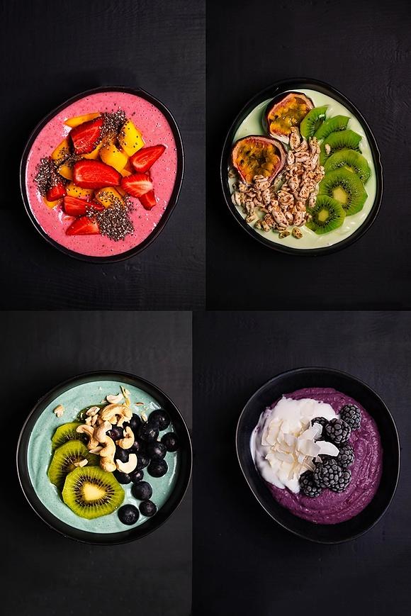 4 pomysły na śniadanie - owocowe miseczki i smoothie bowls