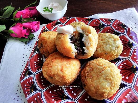 Arancini z pieczarkami