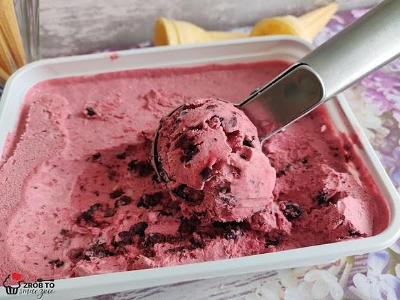 Domowe lody jagodowe bez jajek, 3 składniki
