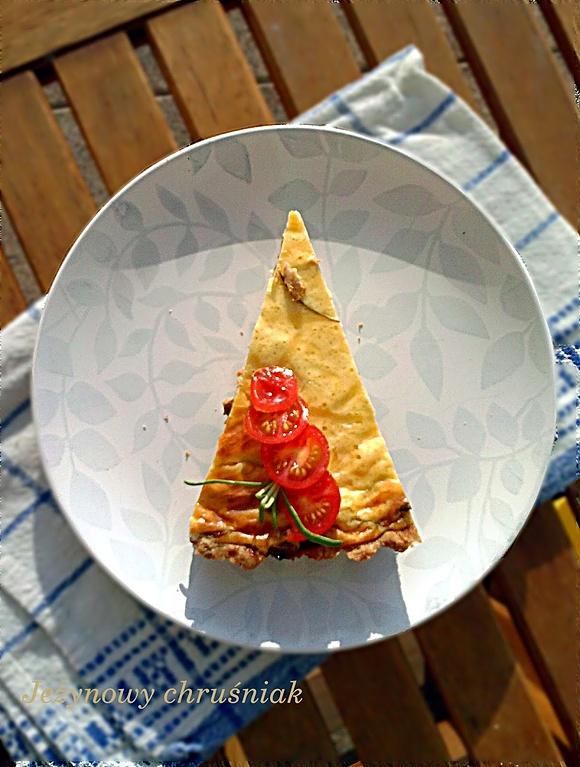 Quiche z grzybami leśnymi
