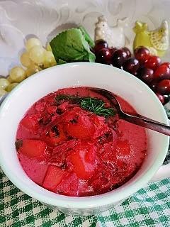 Buraczkowa na porcjach rosołowych