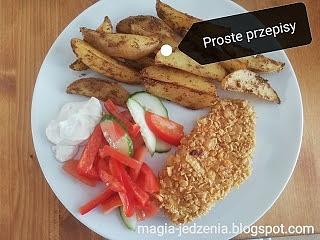 Pierś z kurczaka w panierce z płatków kukurydzianych
