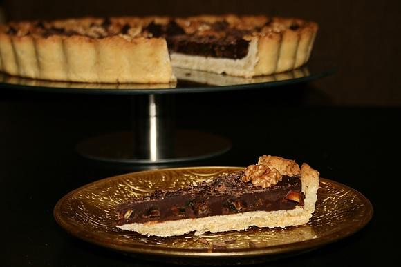 Tarta mocno czekoladowa z daktylami