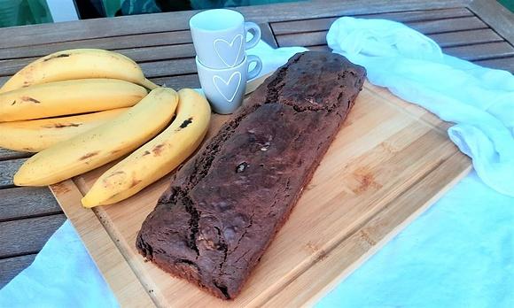 Ciasto bananowe z czekoladą bez cukru