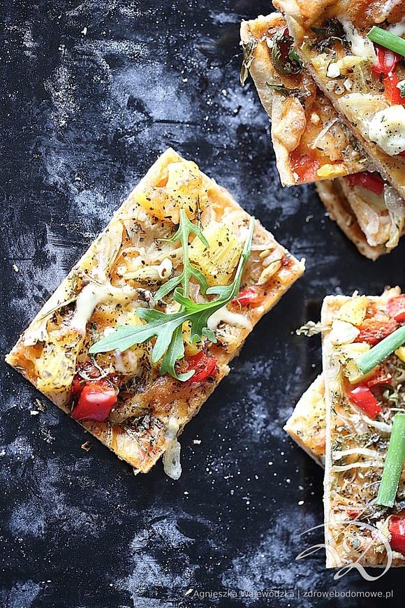 Pizza Słonecznikowa na zdrowym spodzie słonecznikowym