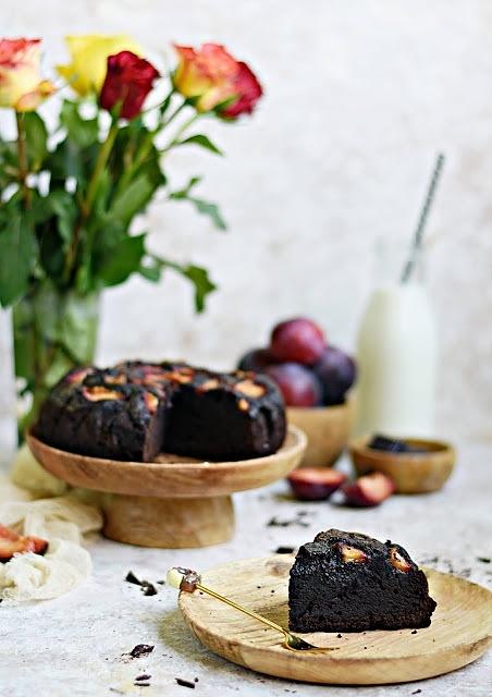Brownie ze śliwką