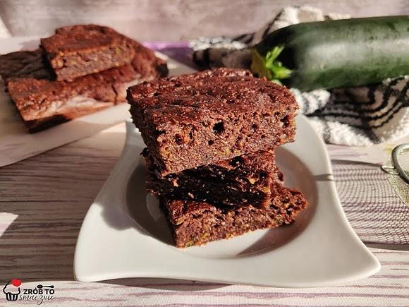 Brownie z cukinii słodzone erytrolem