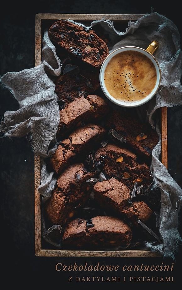 Cantuccini czekoladowe z pistacjami