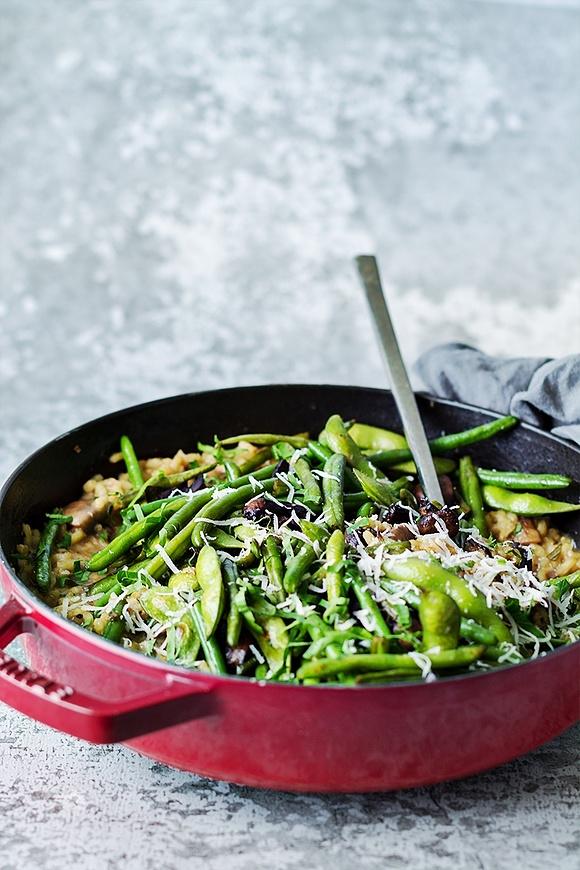Risotto z suszonych grzybów i wątróbką – obiad