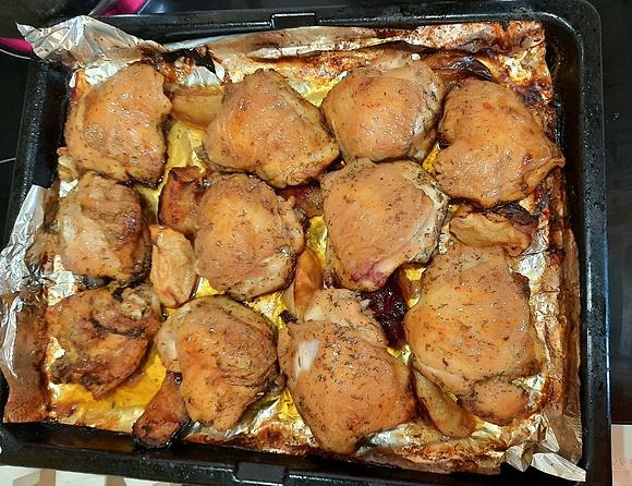 Pieczone udka kurczaka