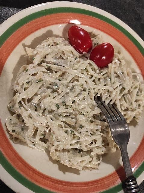 Wegetariańskie carbonara z selera