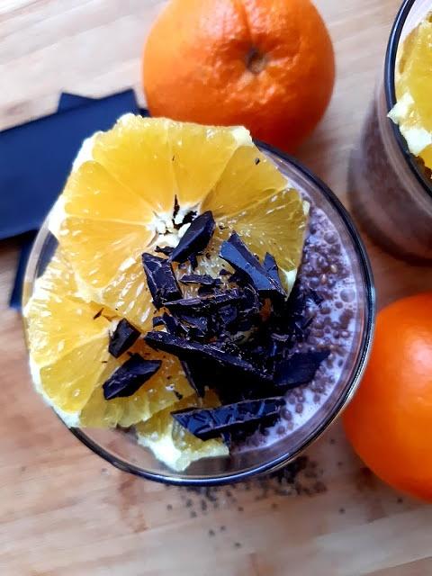 Czekoladowo pomarańczowy pudding chia na śniadanie lub deser