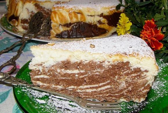 Pyszny sernik pieczony a`la zebra bez spodu