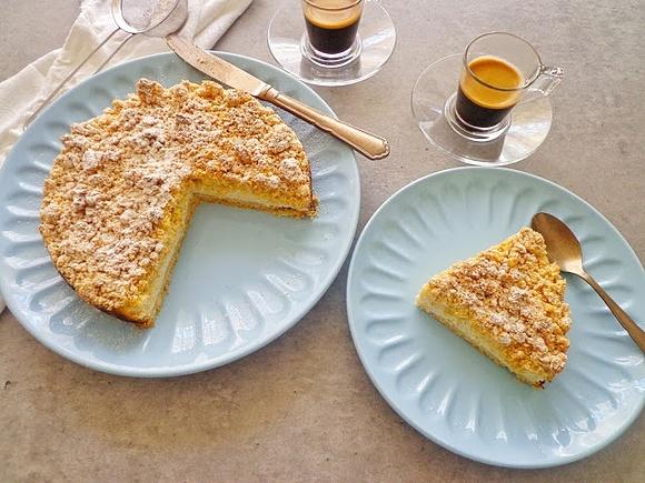 Tarta z kruszonką i kremem ricotta