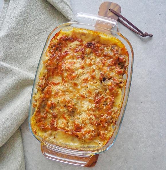 Lasagne z sosem mięsno-grzybowym