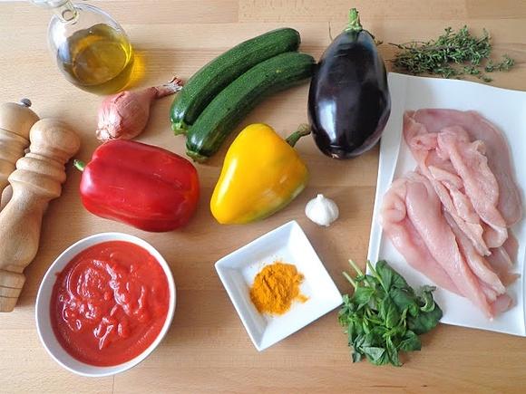 Ratatouille z grillowanym kurczakiem