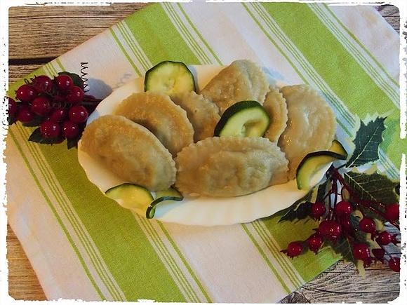 Pierogi z ryżem i cukinią