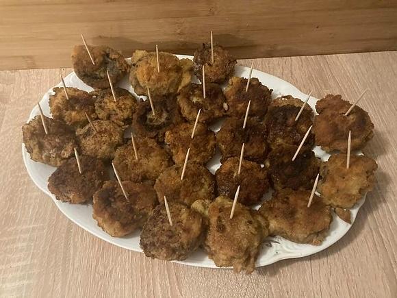 Chrupiące pieczarki w serowej panierce