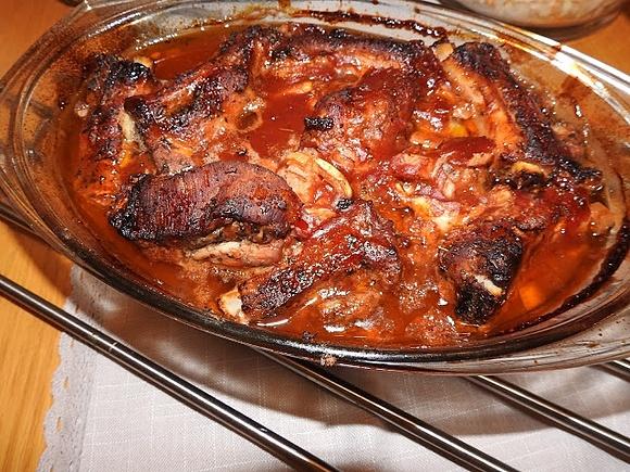 Żeberka w coli, miodzie i keczupie