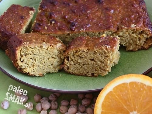 Ciasto pomarańczowe z ciecierzycy bez mąki i glutenu