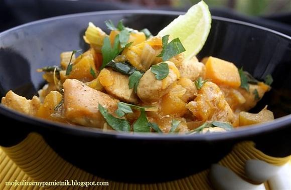 Żółte curry z dynią