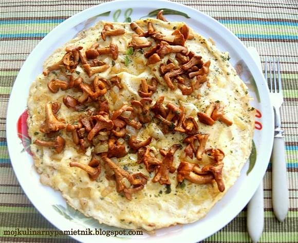 Ultra cienki omlet z kurkami