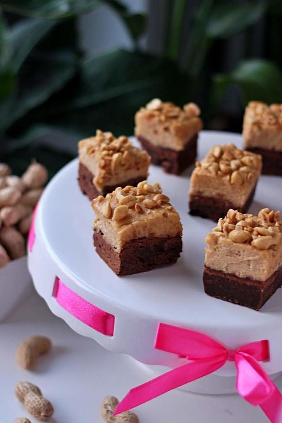 Brownie z kremem orzechowym