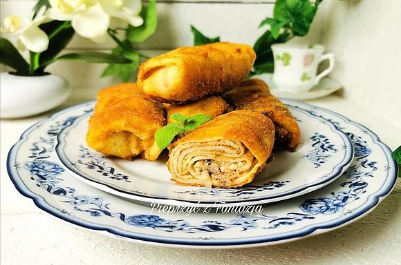 Krokiety z mięsem z rosołu i pieczarkami